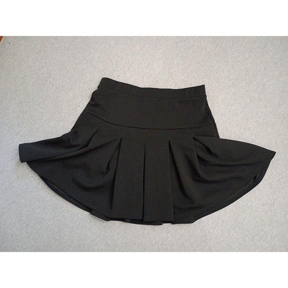 Caution to the Wind Black Pleated Mini Skirt Preppy Dark Academia Emo Size S 4